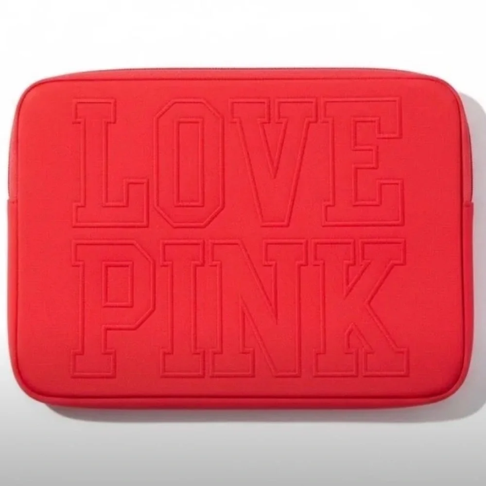PINK by Victoria's Secret Embossed “Love Pink” Logo Padded Laptop Sleeve